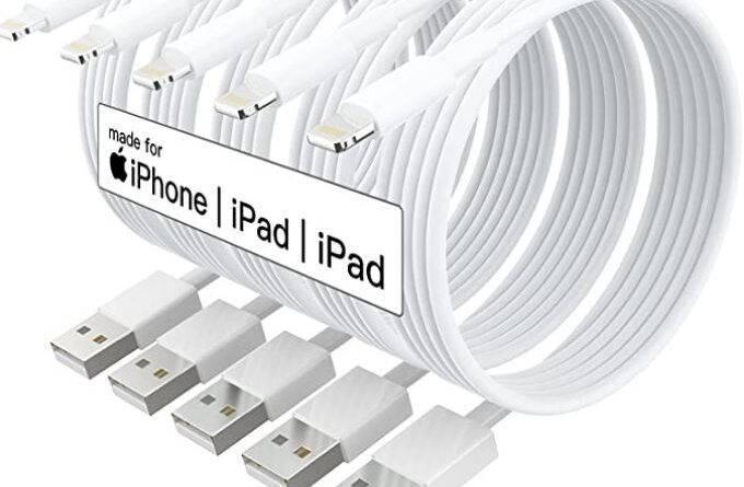 5 Pack (Apple MFi Certified) iPhone Charger 10 ft,Long Lightning Apple Charging Cables