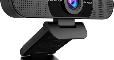 EMEET 1080P Webcam with Microphone, C960 Web Camera, 2 Mics Streaming Webcam with Privacy Cover, 90°View Computer Camera, Plug & Play USB Webcam for Calls/Conference, Zoom/Skype/YouTube, Laptop/Desktop